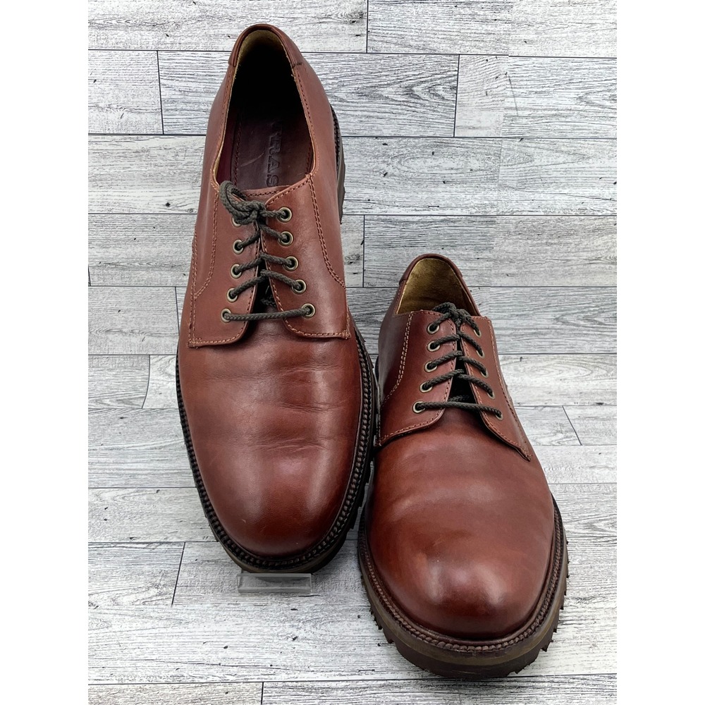 HS Trask‎ Mens Brown Leather Lug Sole Derby Shoes 30-0102 Size 11M